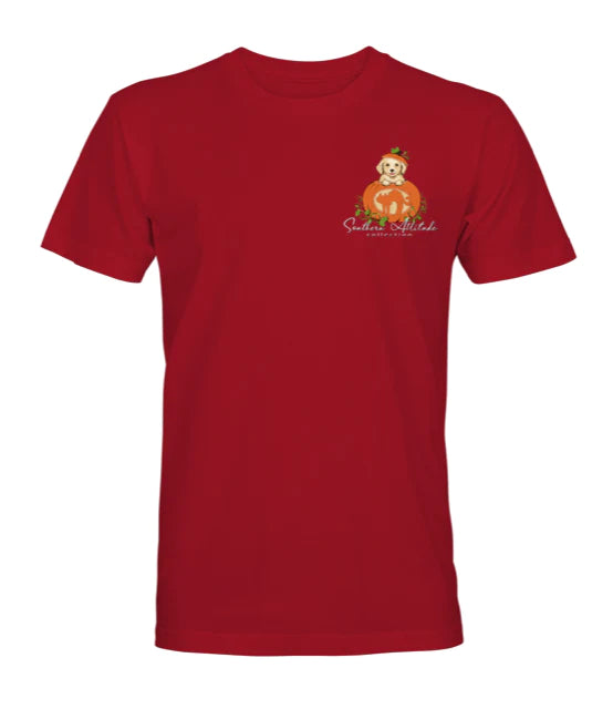 Southern Attitude Preppy Pumpkin Puppy Fall T-Shirt