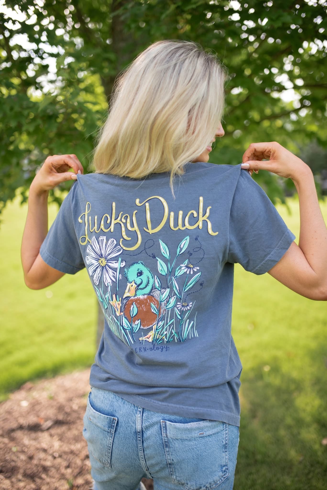Southernology Lucky Duck Comfort Colors T-Shirt - SimplyCuteTees