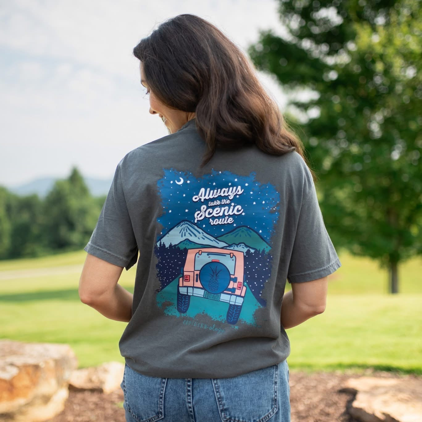 Southernology Always Take the Scenic Route Comfort Colors T-Shirt - SimplyCuteTees