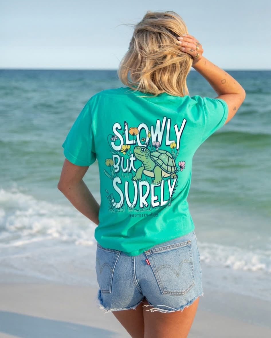 Southernology Slowly but Surely Turtle Comfort Colors T-Shirt - SimplyCuteTees