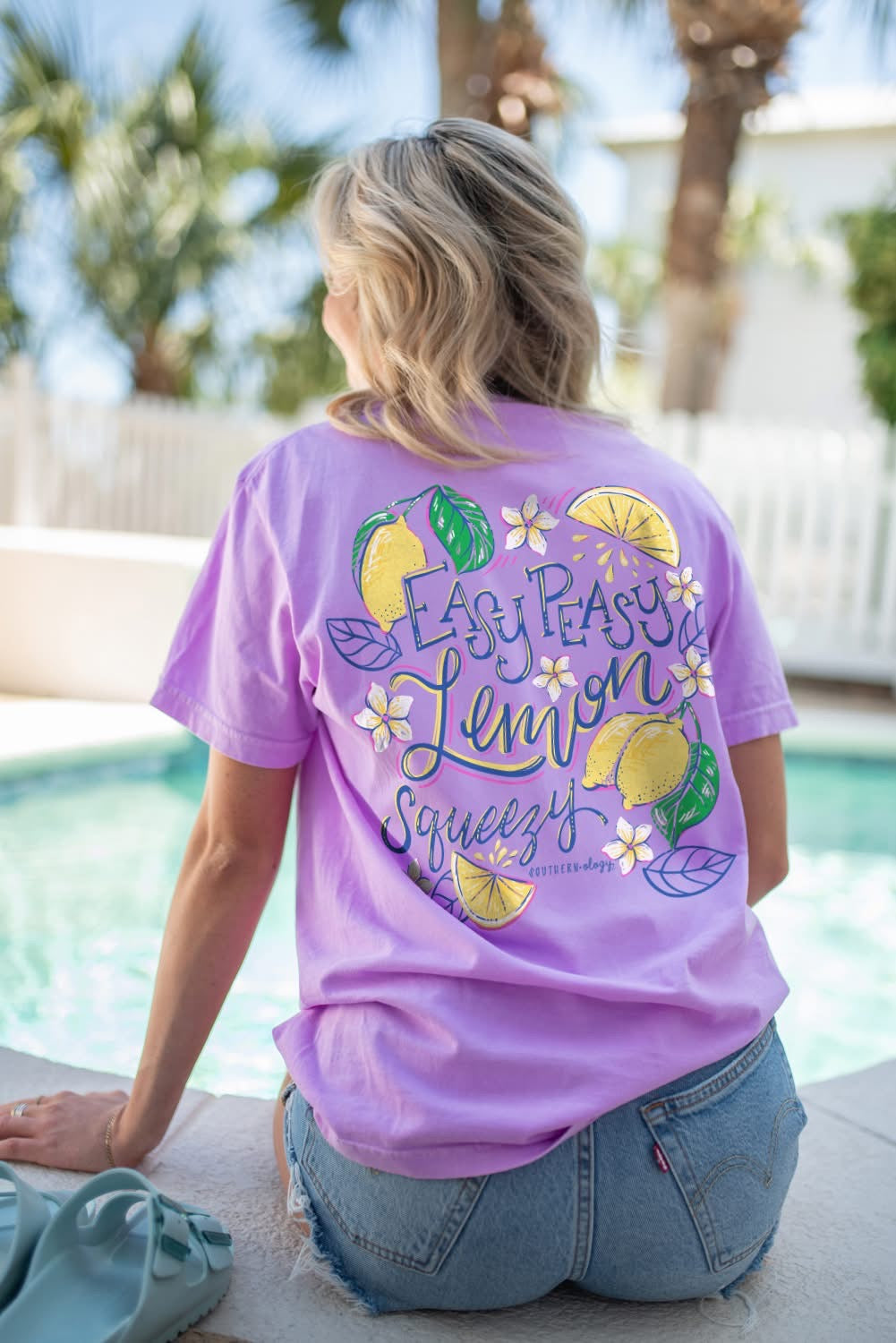 Southernology Easy Peasy Lemon Squeezy Comfort Colors T-Shirt - SimplyCuteTees