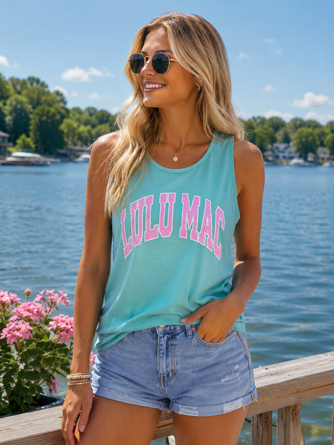 Girlie Girl Lulu Mac Polka Dot Comfort Colors Tank Top