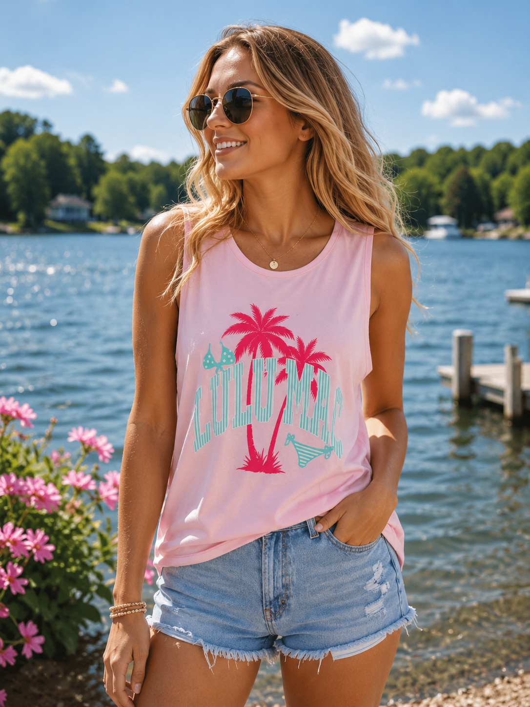Girlie Girl Lulu Mac Bikini Comfort Colors Tank Top