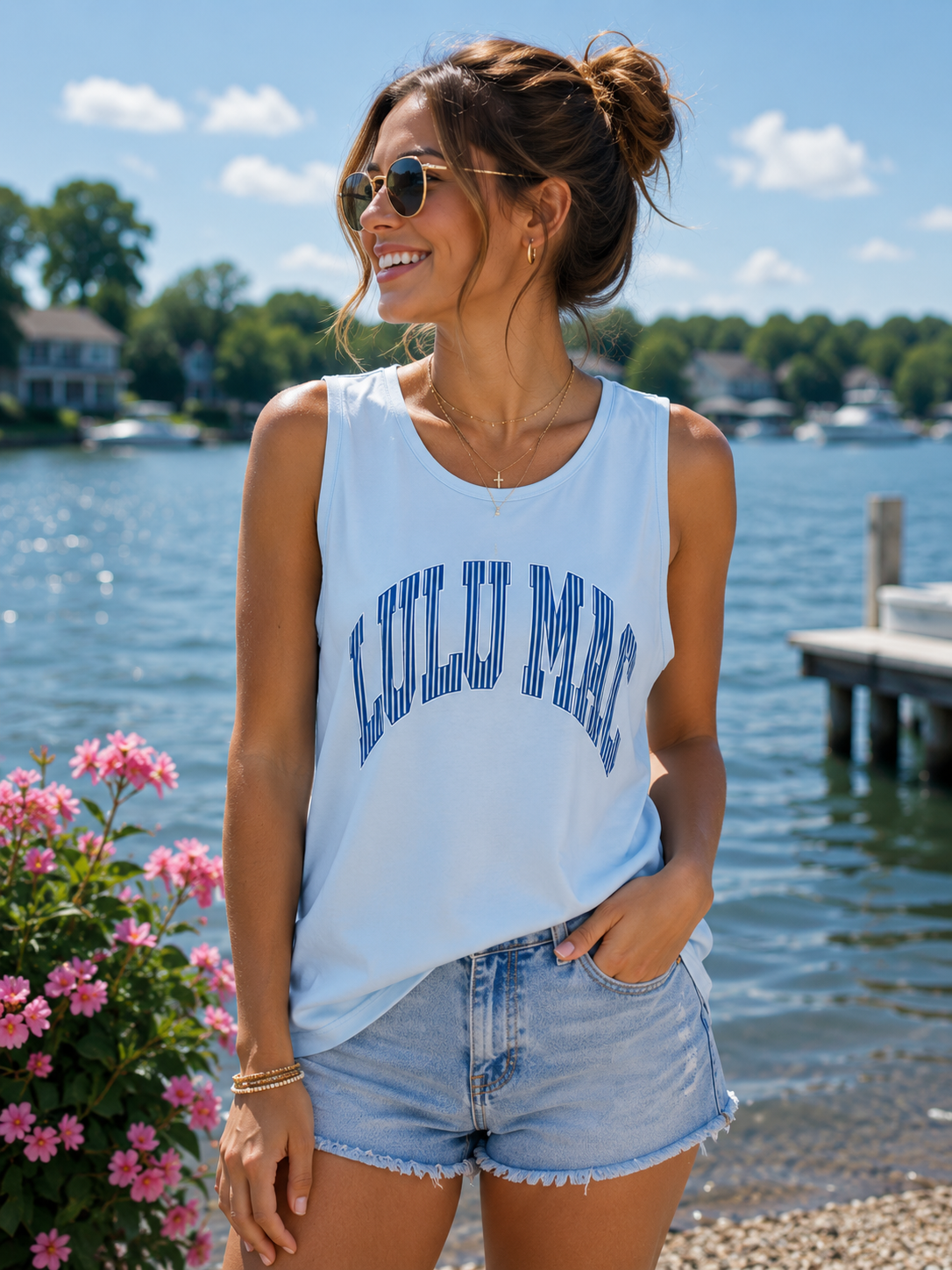 Girlie Girl Lulu Mac Stripe Comfort Colors Tank Top