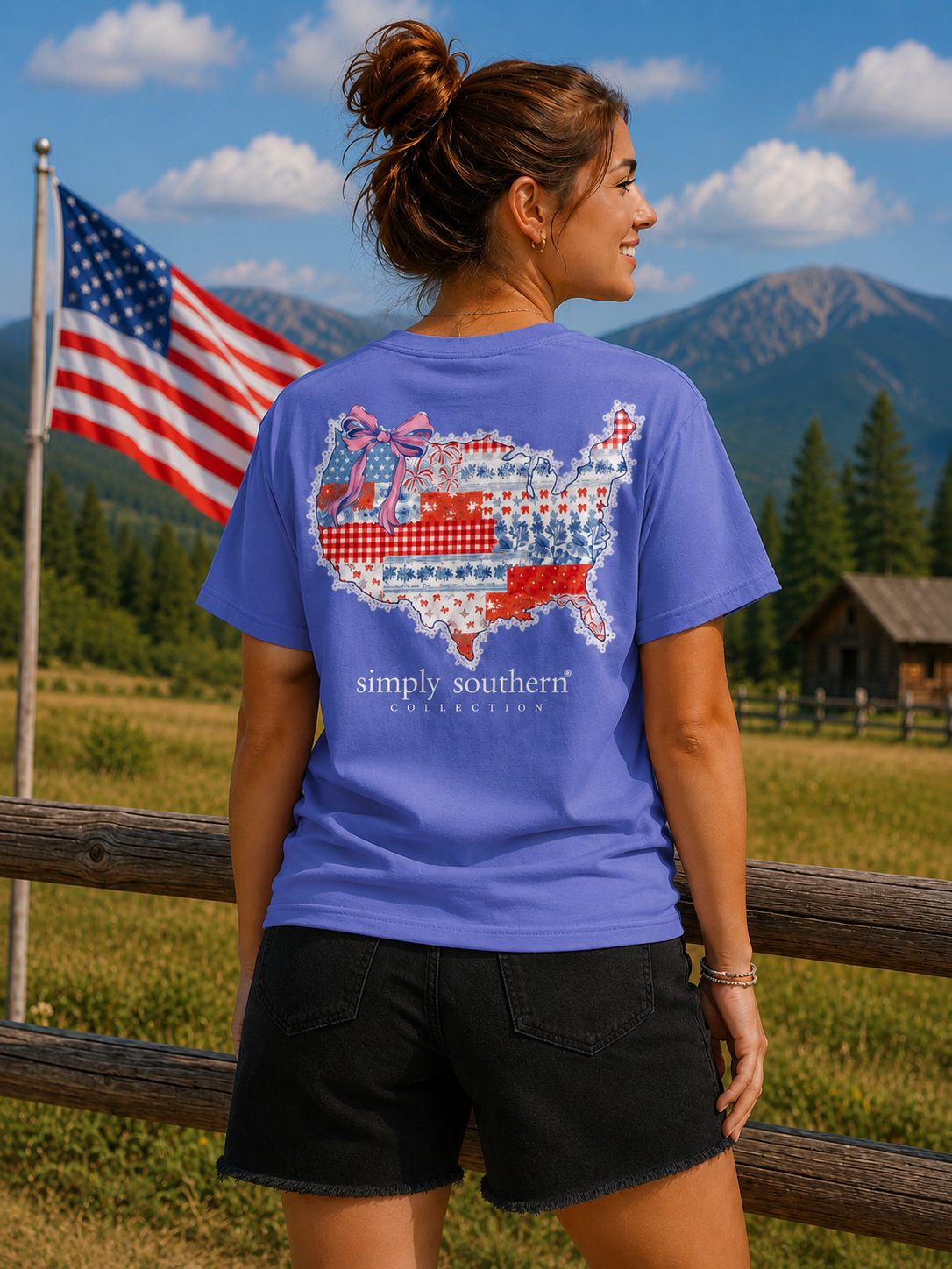 Simply Southern USA Patch Bali T-Shirt