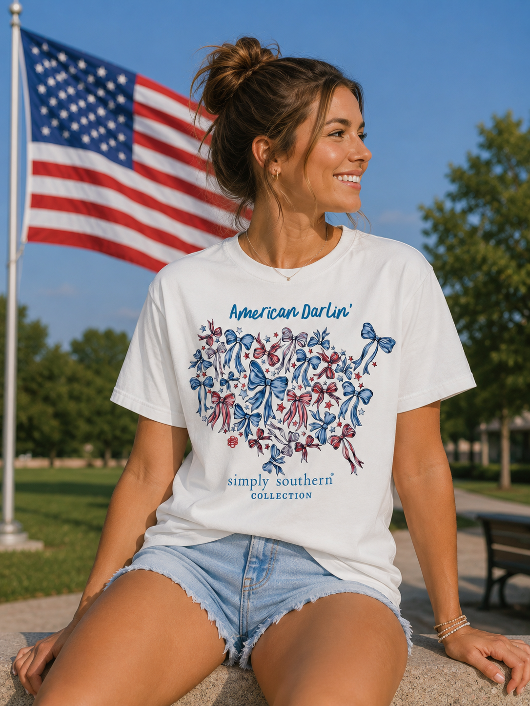 Simply Southern USA Darlin Oyster T-Shirt