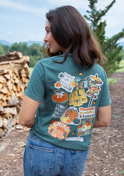 Southernology Decals Pumpkin Fall Comfort Colors T-Shirt