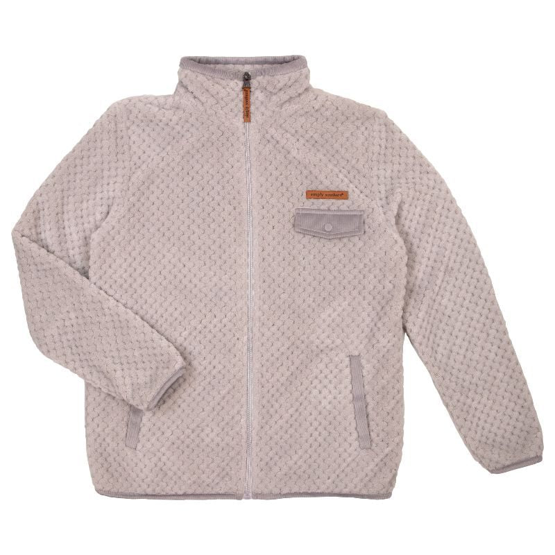 Simply Southern Soft Sherpa Full Zip Long Sleeve Jacket - SimplyCuteTees