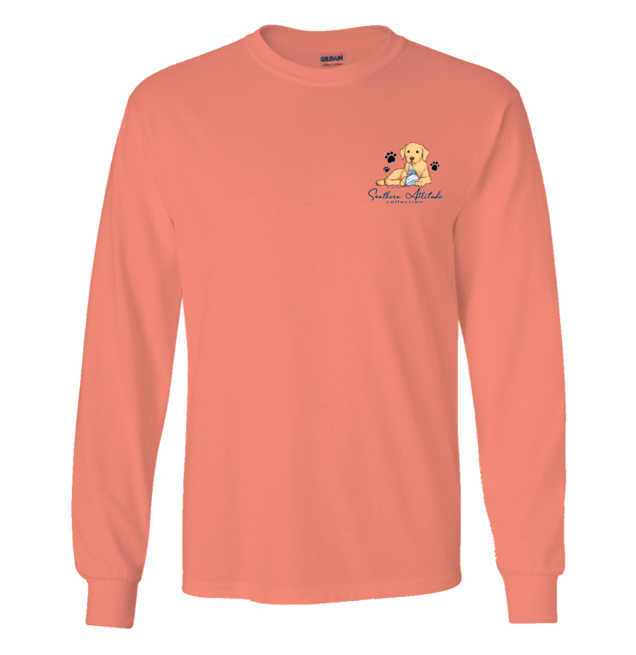 Southern Attitude Preppy Life's Better With Dogs Long Sleeve T-Shirt