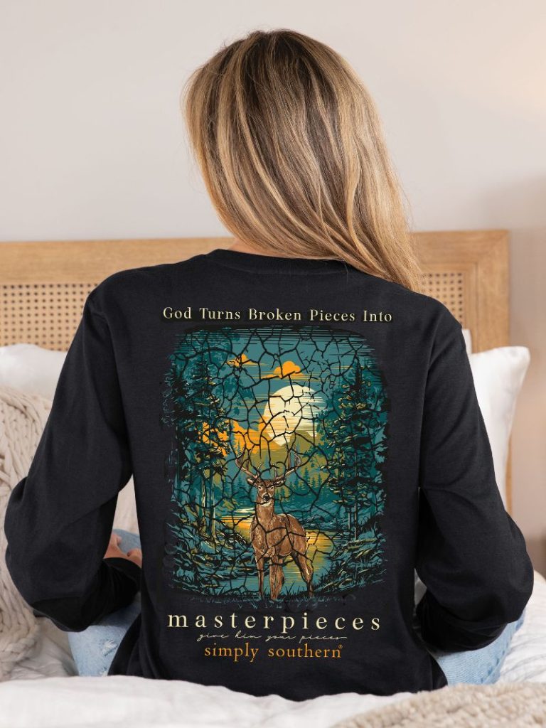 Simply Southern Broken Pieces Long Sleeve T-Shirt - SimplyCuteTees