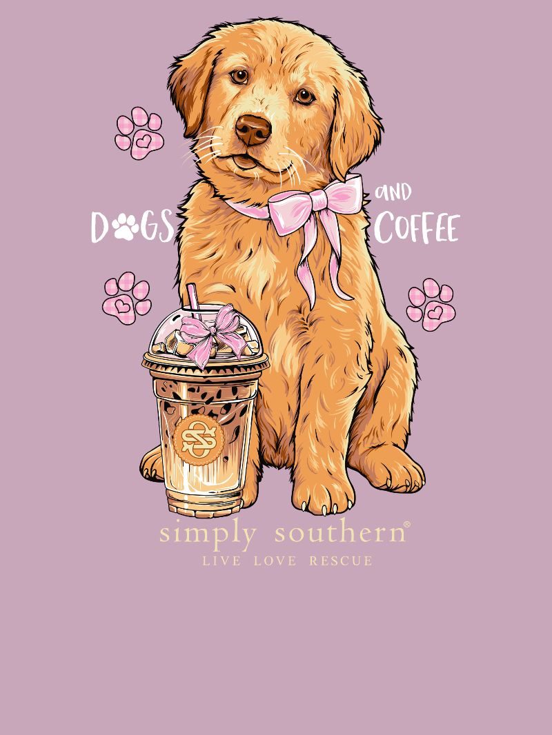 Simply Southern Dods And Coffee Wisteria Long Sleeve T-Shirt