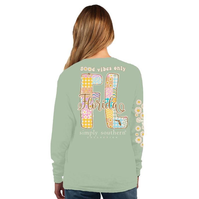 Simply Southern Good Vibes Florida Long Sleeve T-Shirt