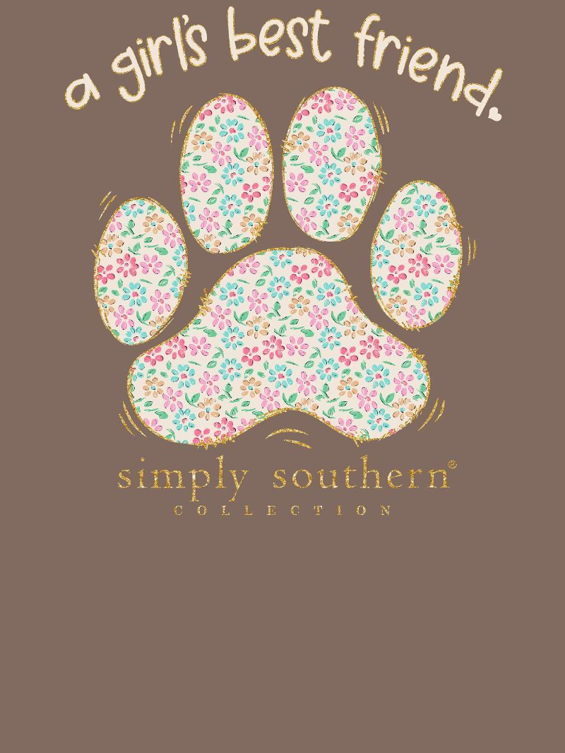 SALE Simply Southern Best Friend Paw Long Sleeve T-Shirt