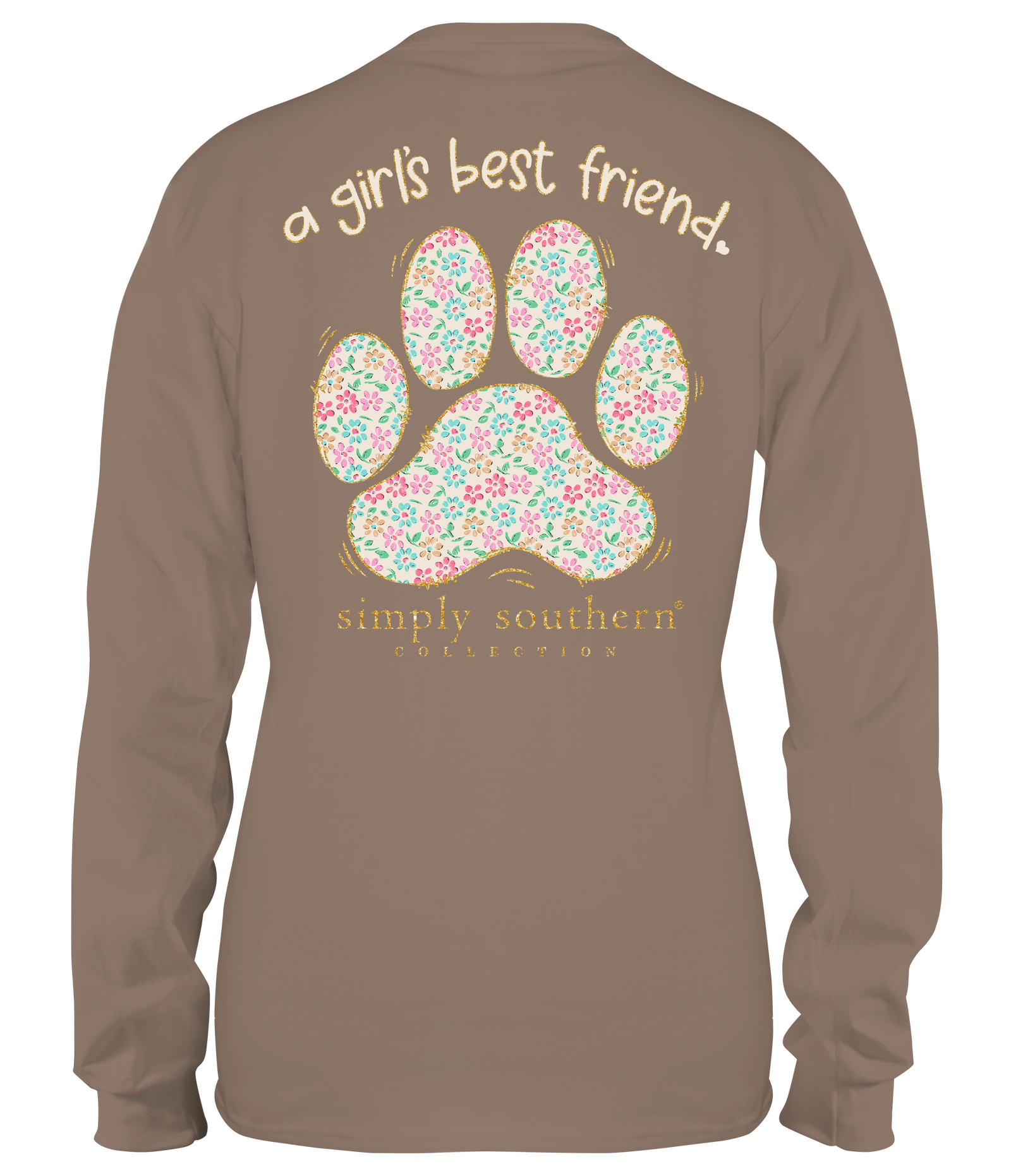 SALE Simply Southern Best Friend Paw Long Sleeve T-Shirt
