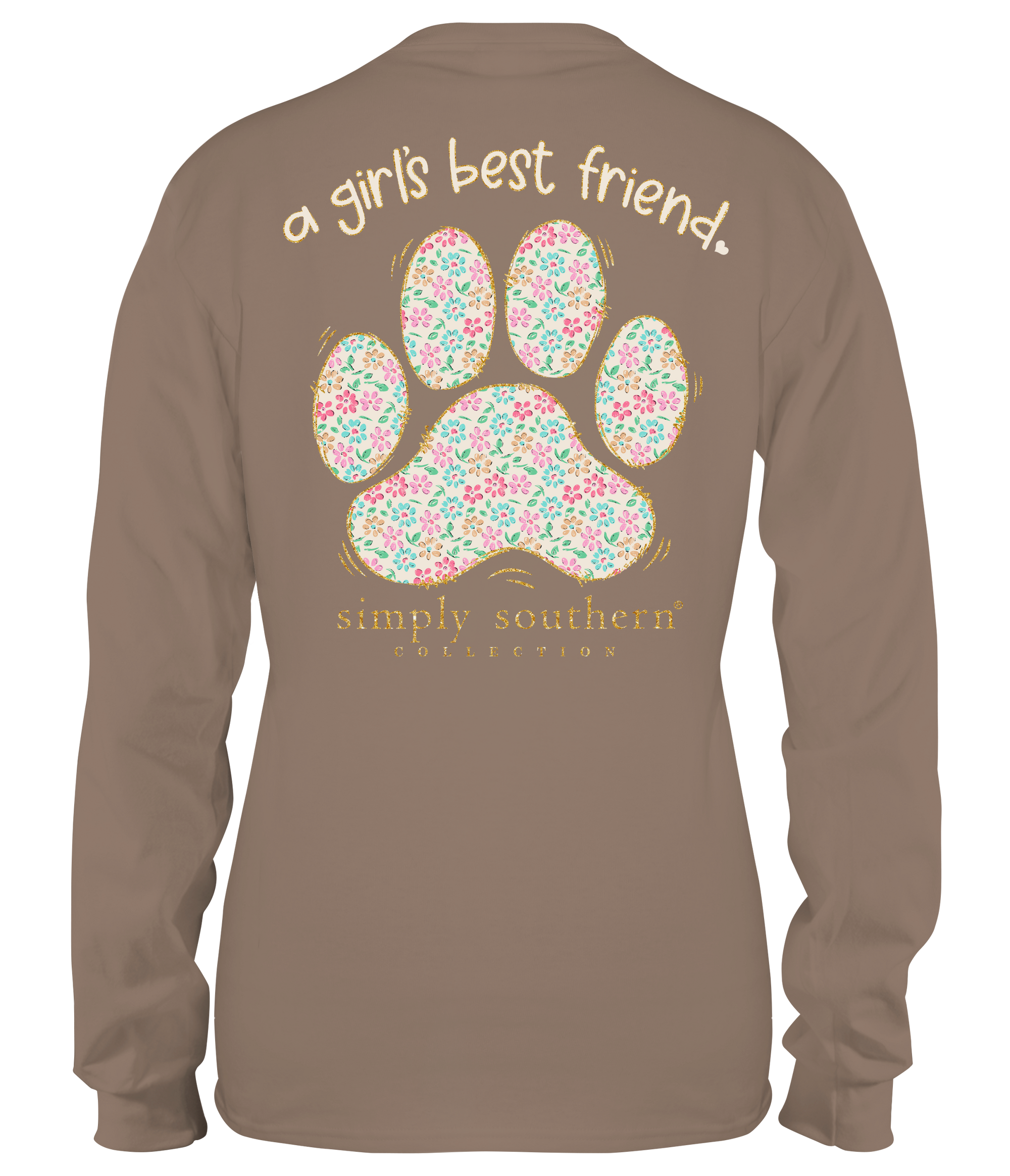 SALE Simply Southern Best Friend Paw Long Sleeve T-Shirt