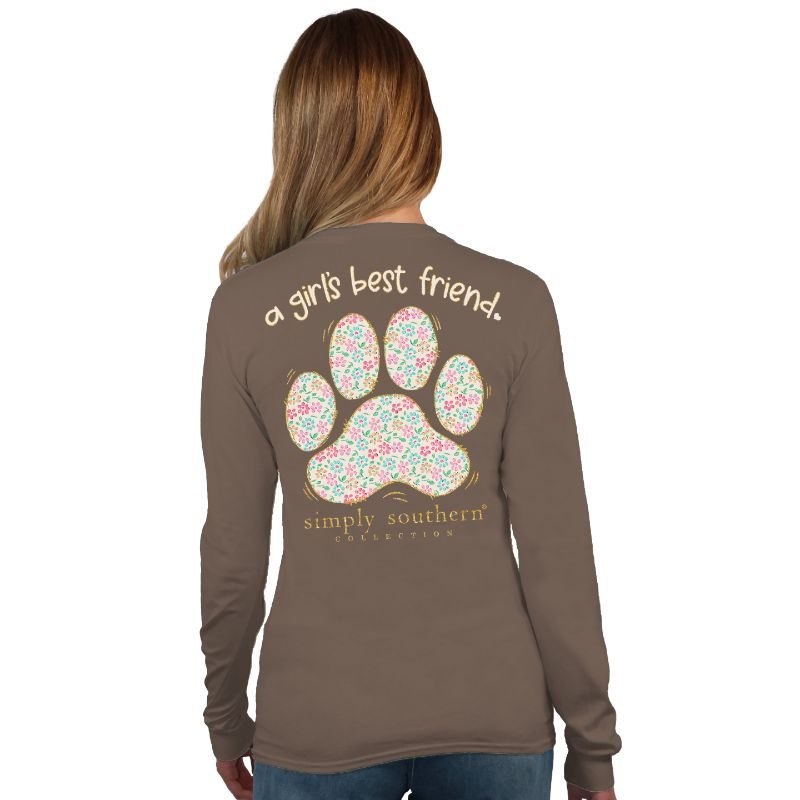 SALE Simply Southern Best Friend Paw Long Sleeve T-Shirt