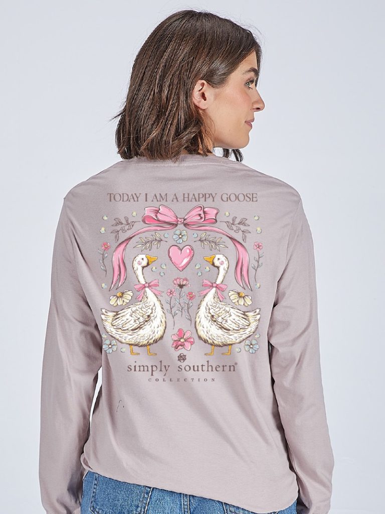 Simply Southern Happy Goose Long Sleeve T-Shirt - SimplyCuteTees