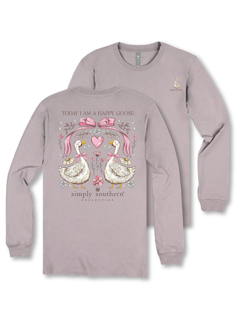 Simply Southern Happy Goose Long Sleeve T-Shirt - SimplyCuteTees