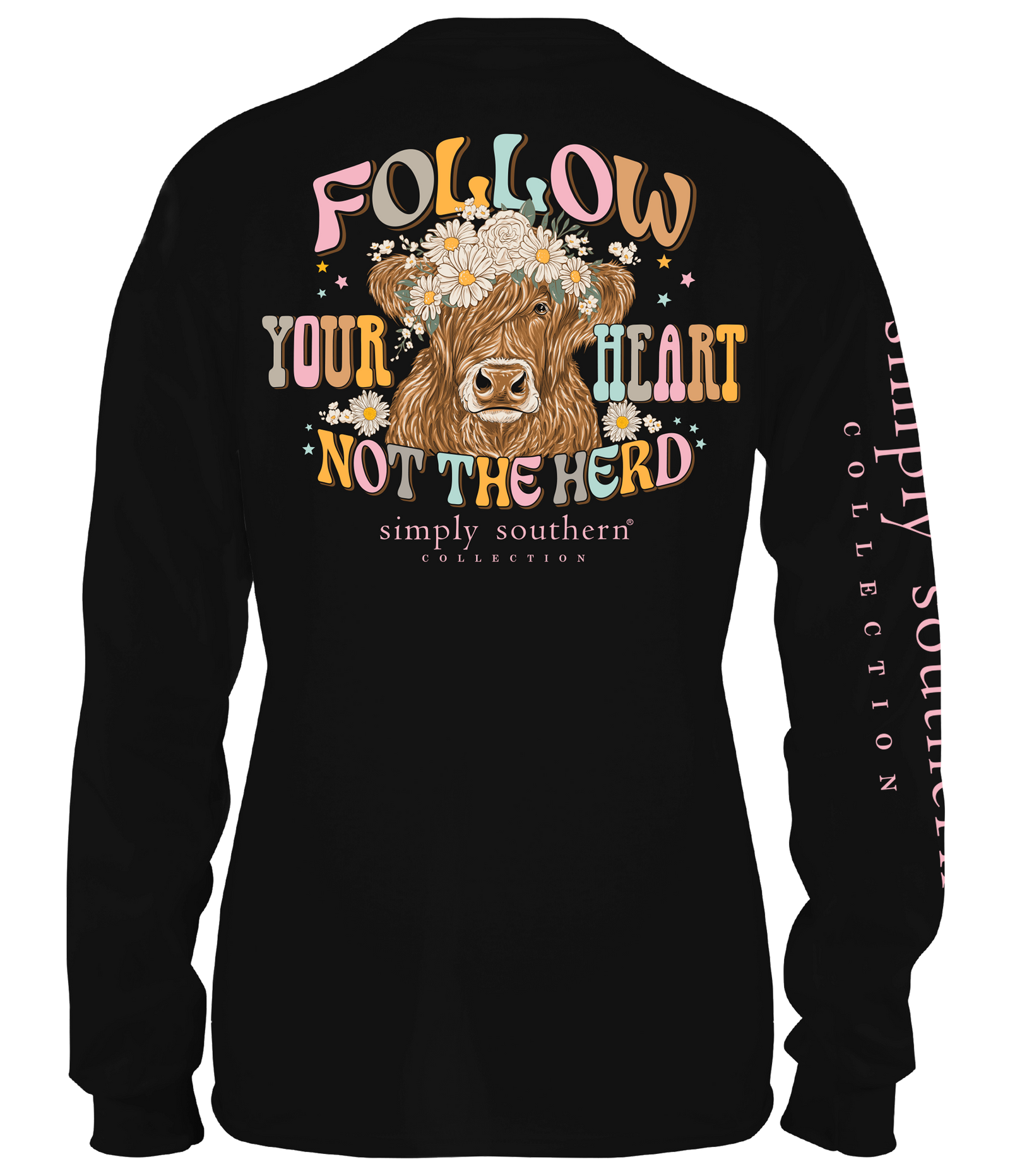 Simply Southern Herd Highland Cow Long Sleeve T-Shirt
