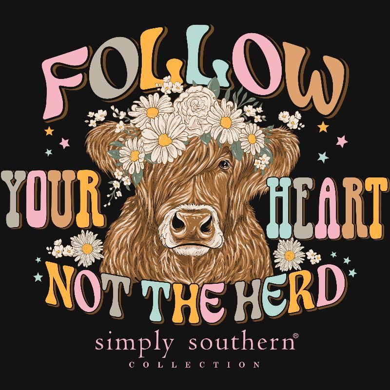 Simply Southern Herd Highland Cow Long Sleeve T-Shirt