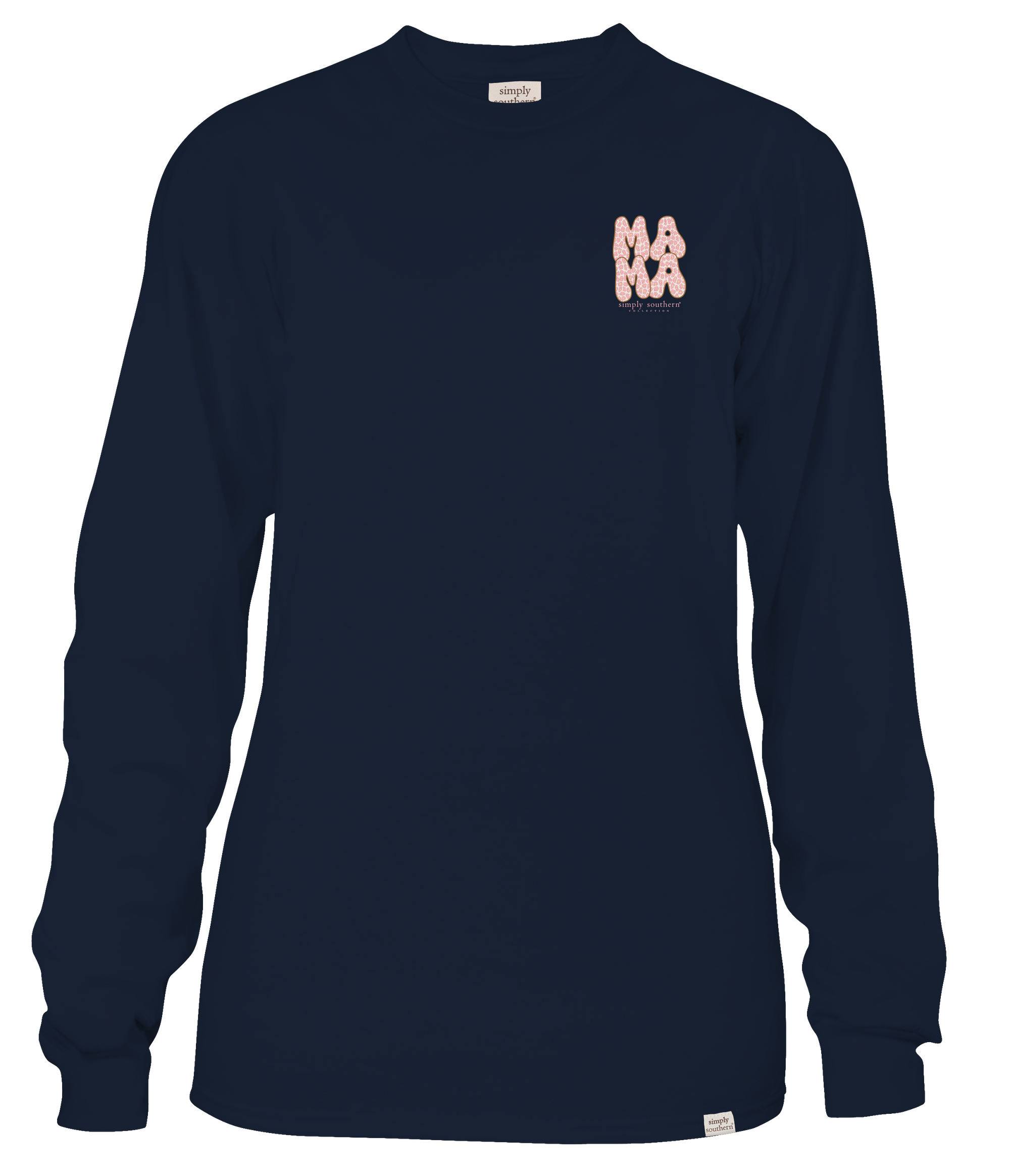 Simply Southern Leopard Mama Flowers Long Sleeve T-Shirt