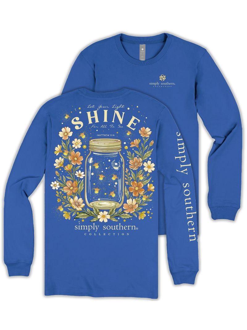 Simply Southern Light Shine Mason Jar Long Sleeve T-Shirt