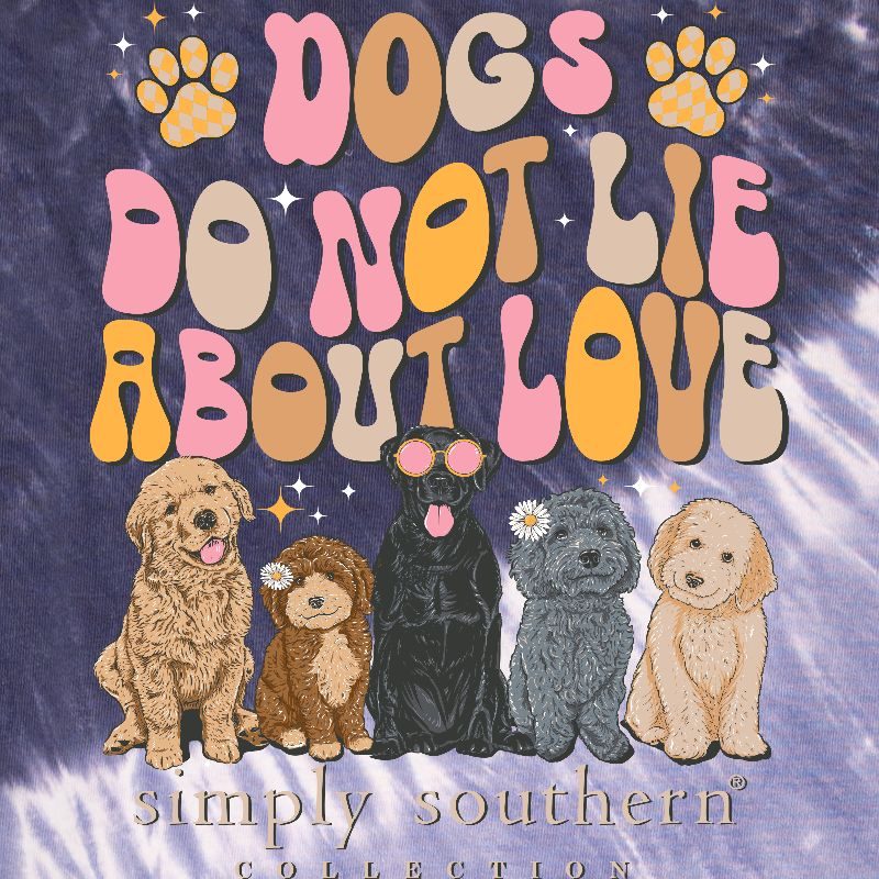 SALE Simply Southern Love Dogs Tie Dye Long Sleeve T-Shirt