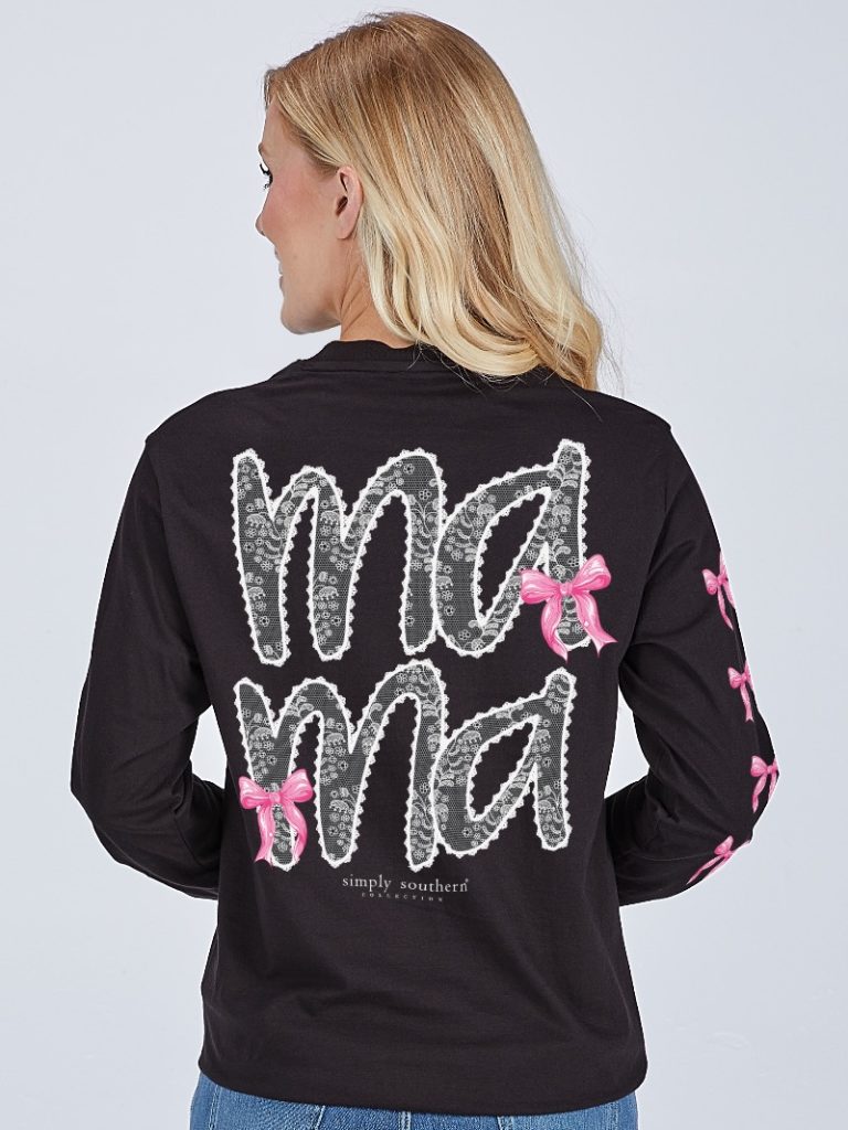 Simply Southern Mama Bows Long Sleeve T-Shirt - SimplyCuteTees