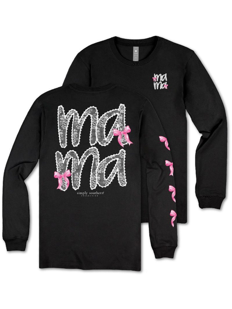 Simply Southern Mama Bows Long Sleeve T-Shirt - SimplyCuteTees