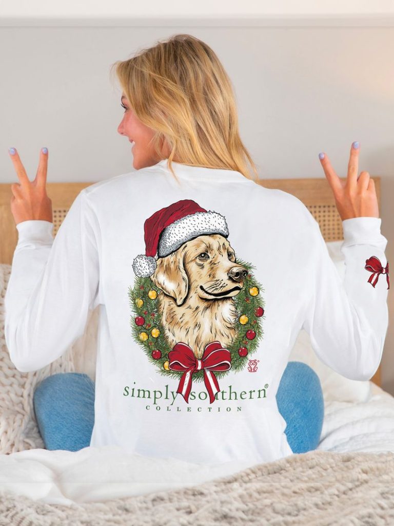 Simply Southern Merry Dog Christmas Long Sleeve T-Shirt