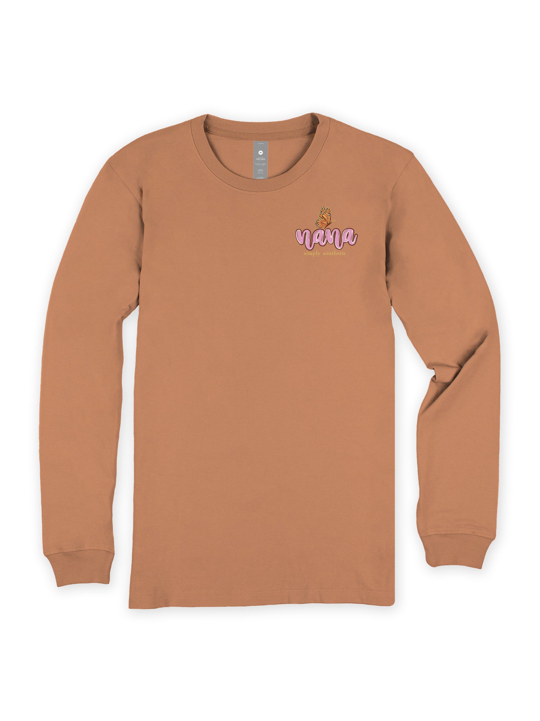 Simply Southern Nana Flowers Chestnut Long Sleeve T-Shirt