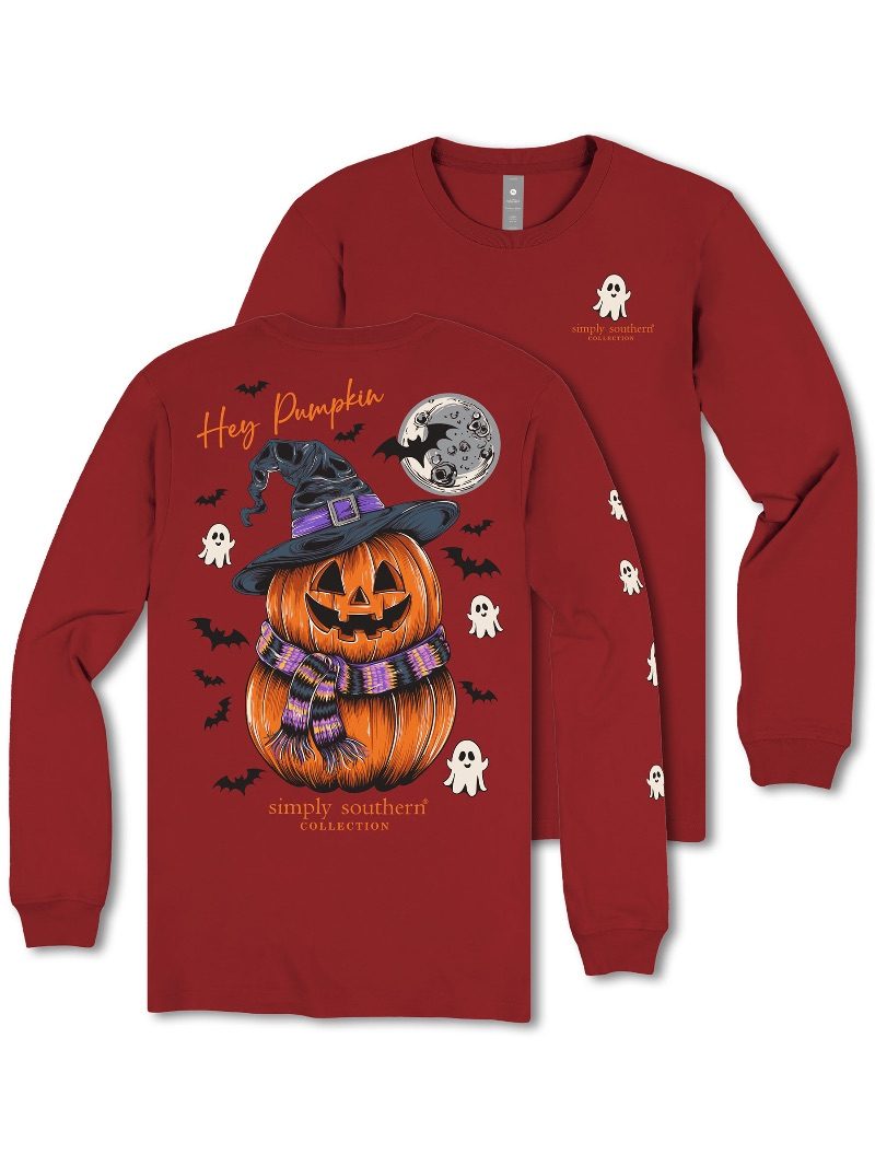 Simply Southern Hey Pumpkin Fall Long Sleeve T-Shirt - SimplyCuteTees