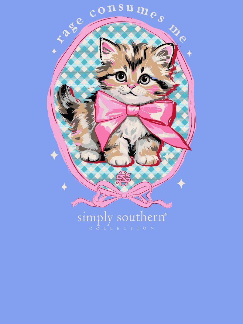 Simply Southern Rage Cat Bow Long Sleeve T-Shirt - SimplyCuteTees