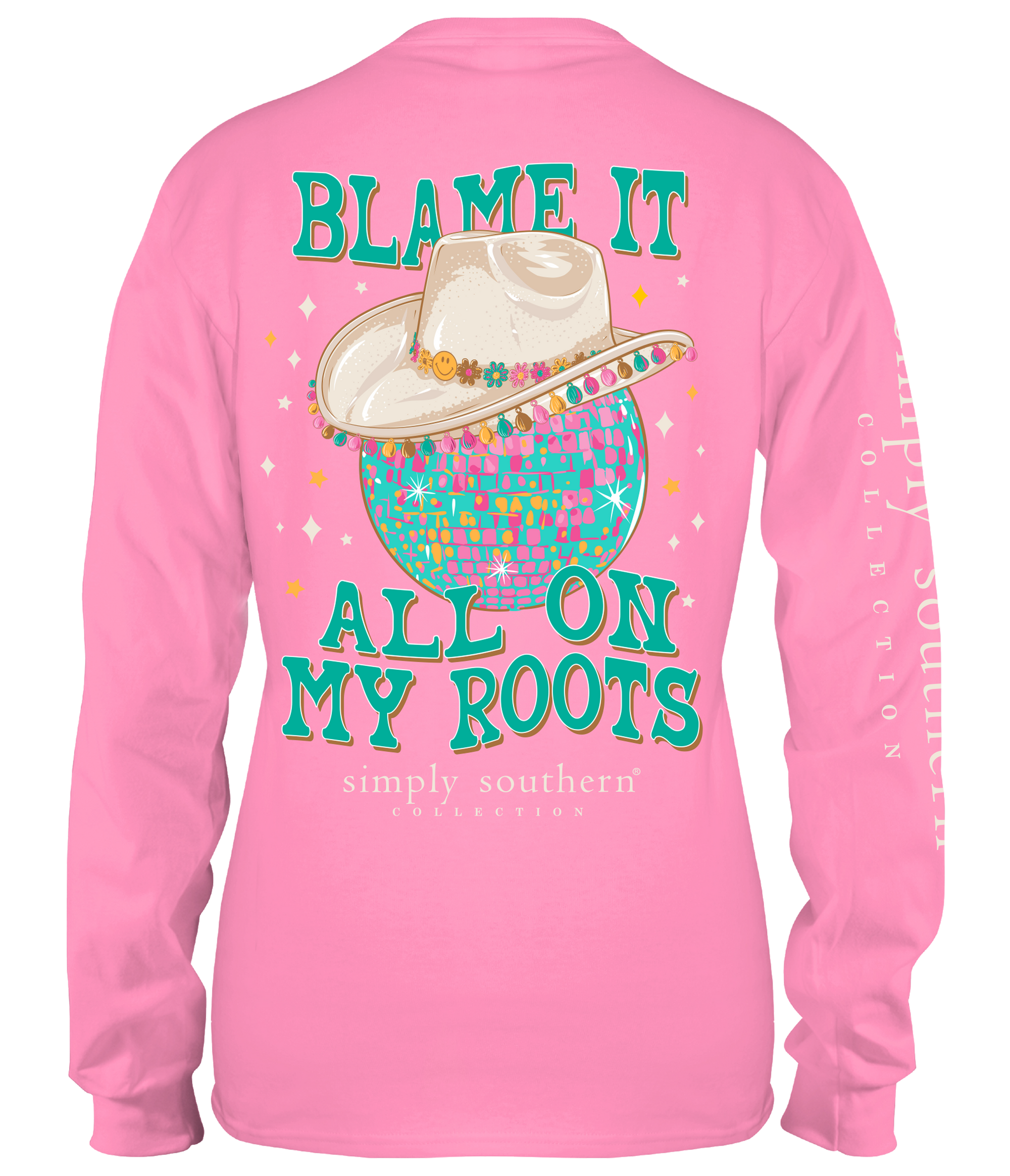 SALE Simply Southern Blame It On My Roots Long Sleeve T-Shirt