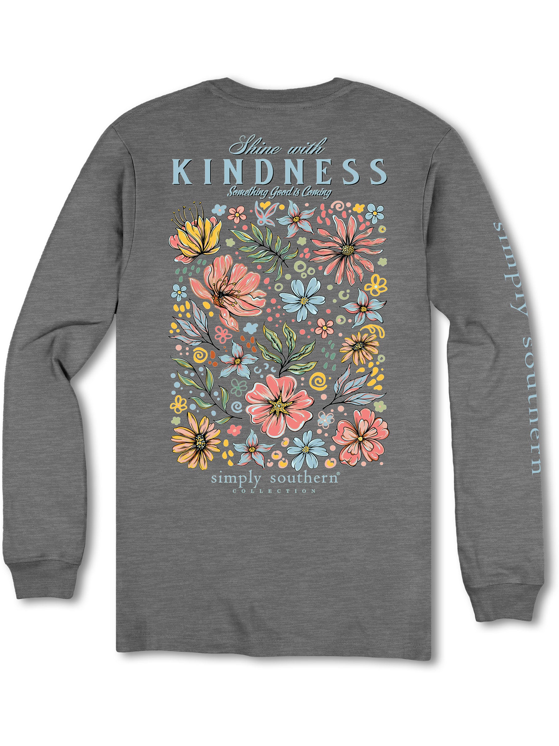 Simply Southern Shine With Kindness Long Sleeve T-Shirt - SimplyCuteTees