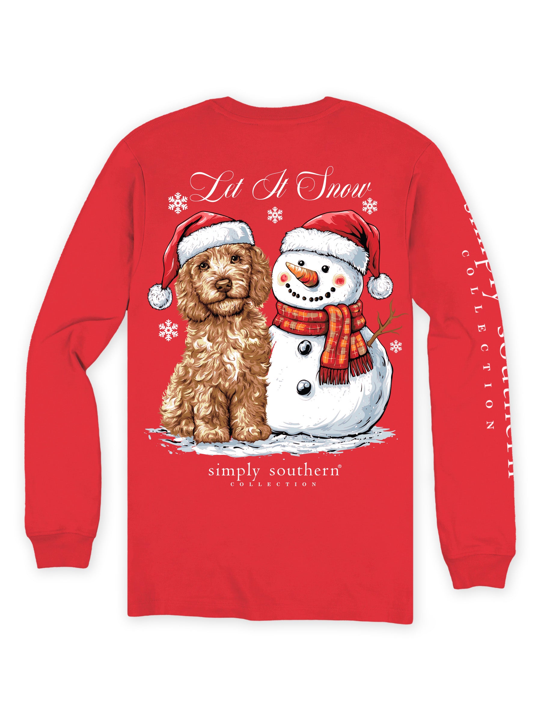 Simply Southern Let It Snow Dog Holiday Long Sleeve T-Shirt