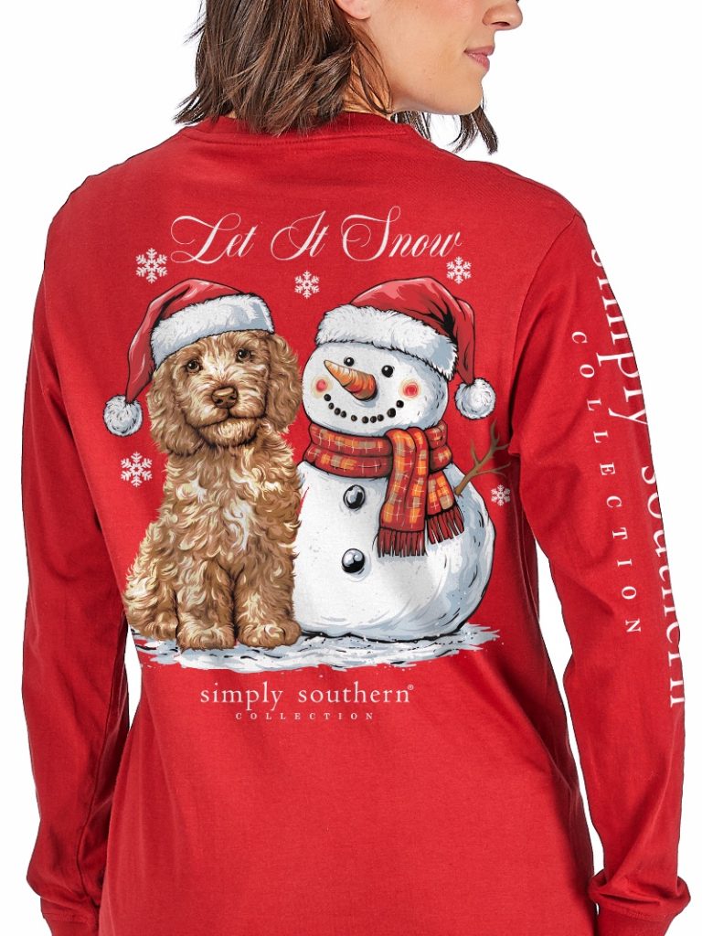 Simply Southern Let It Snow Dog Holiday Long Sleeve T-Shirt