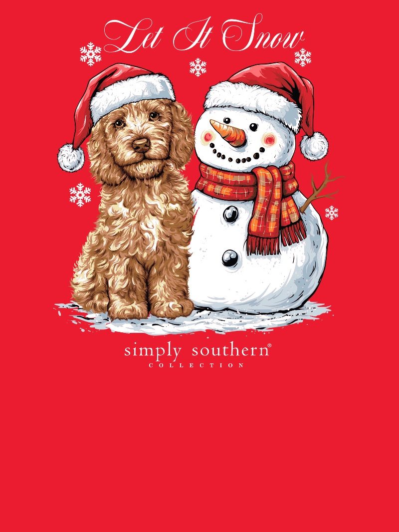 Simply Southern Let It Snow Dog Holiday Long Sleeve T-Shirt
