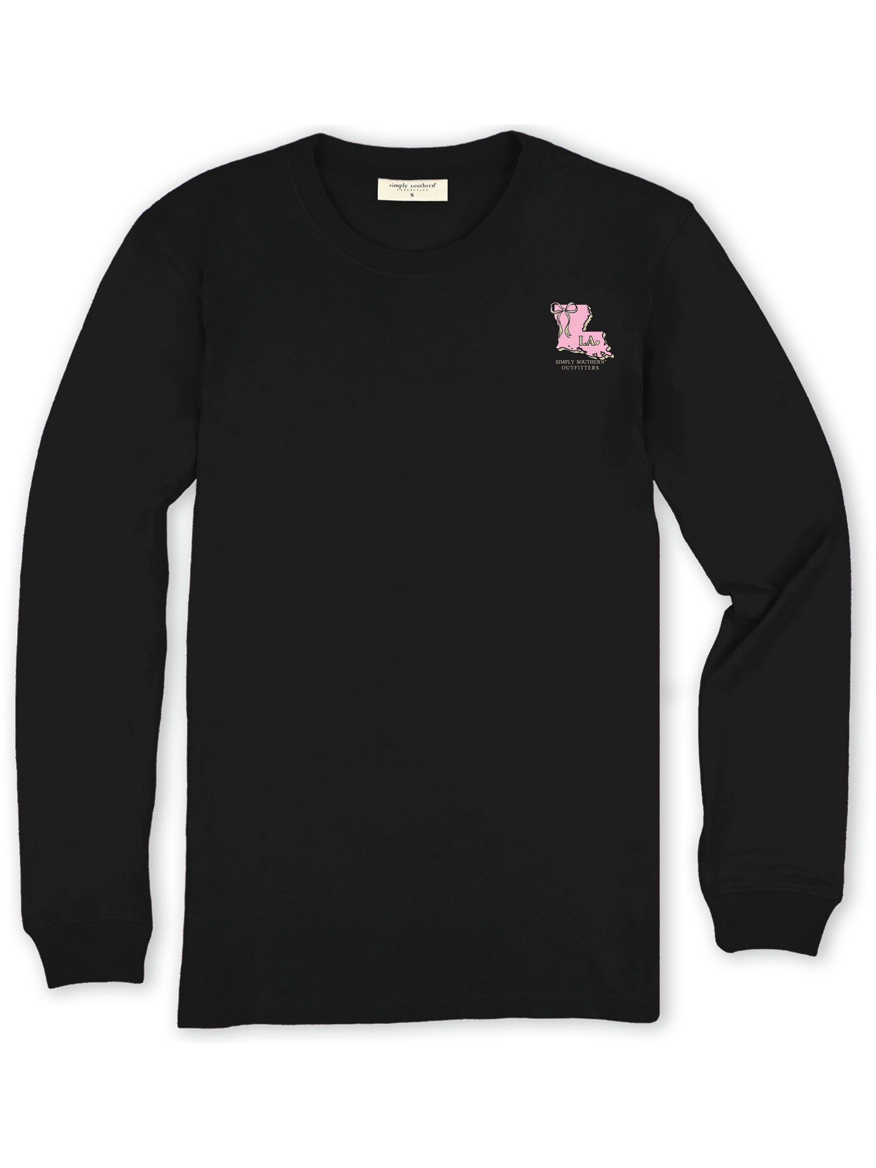 Simply Southern Louisiana Camo Bow Long Sleeve T-Shirt - SimplyCuteTees