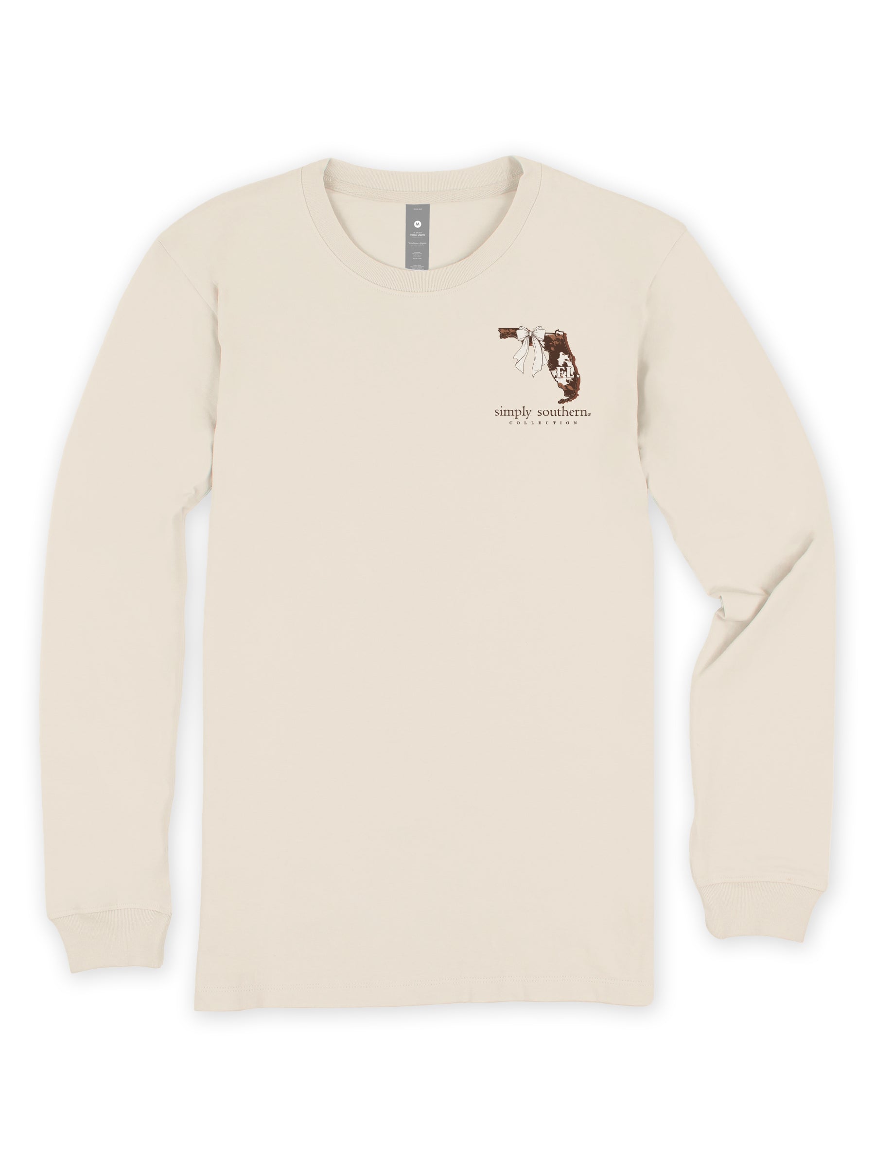 Simply Southern Florida Cow Leopard Print Pattern Long Sleeve T-Shirt