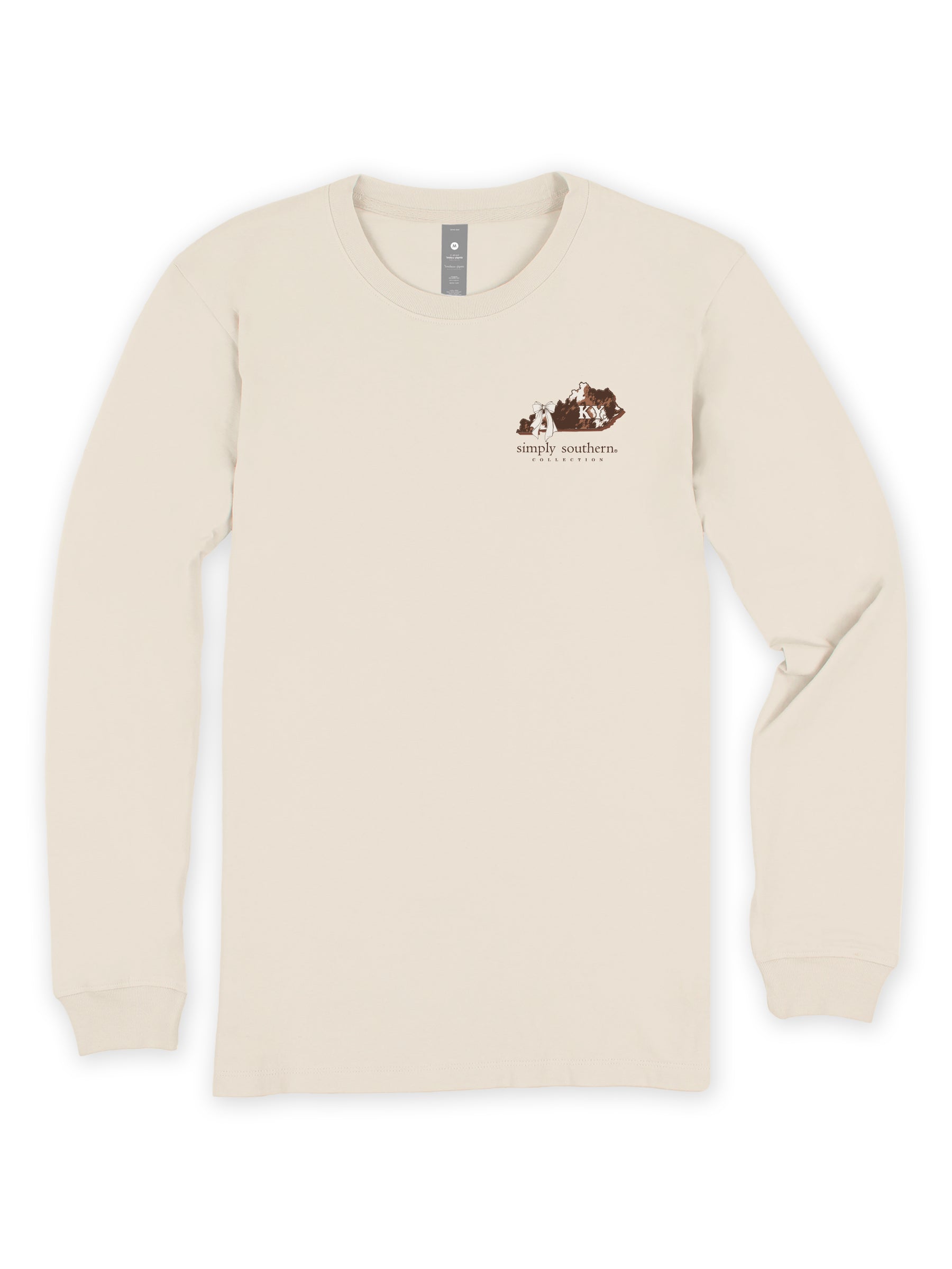 Simply Southern Kentucky Cow Leopard Print Pattern Long Sleeve T-Shirt