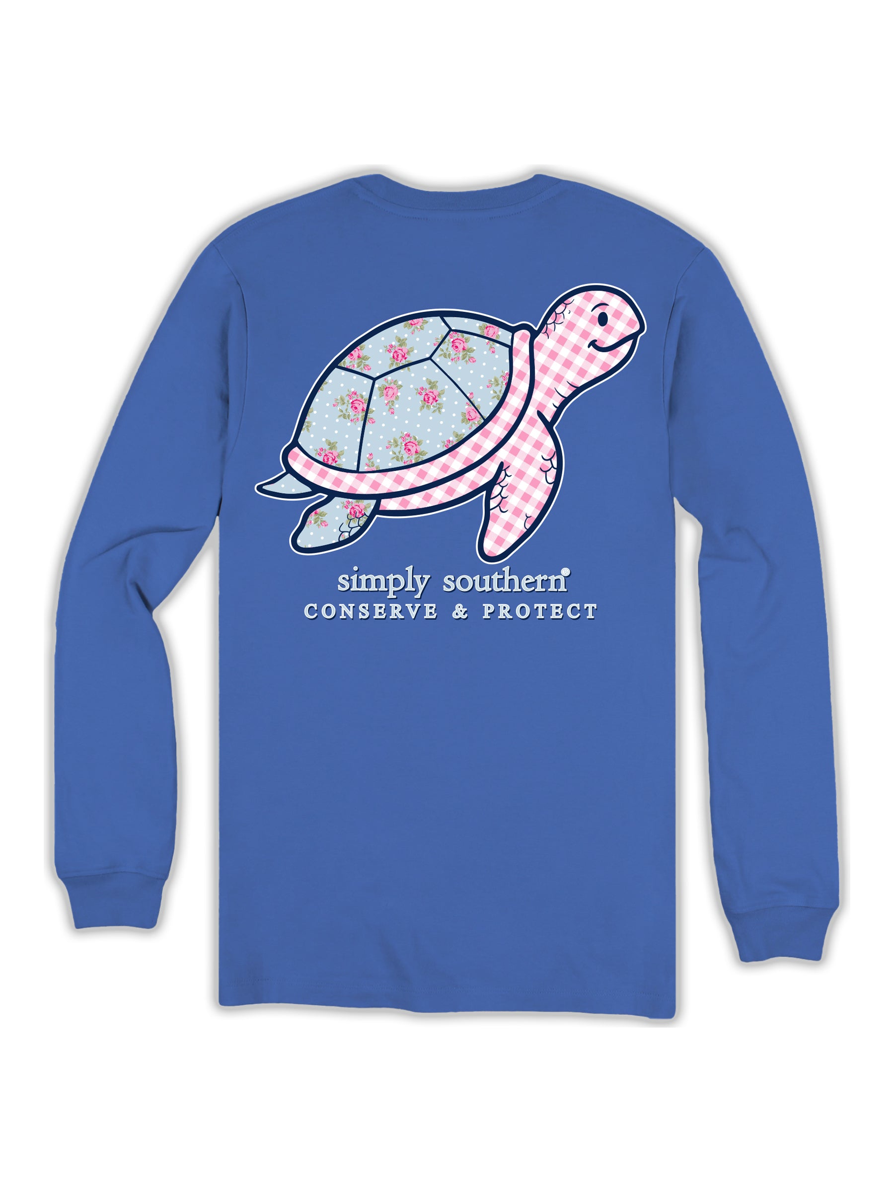 Simply Southern Turtle Tracker Plaid Bali Long Sleeve T-Shirt
