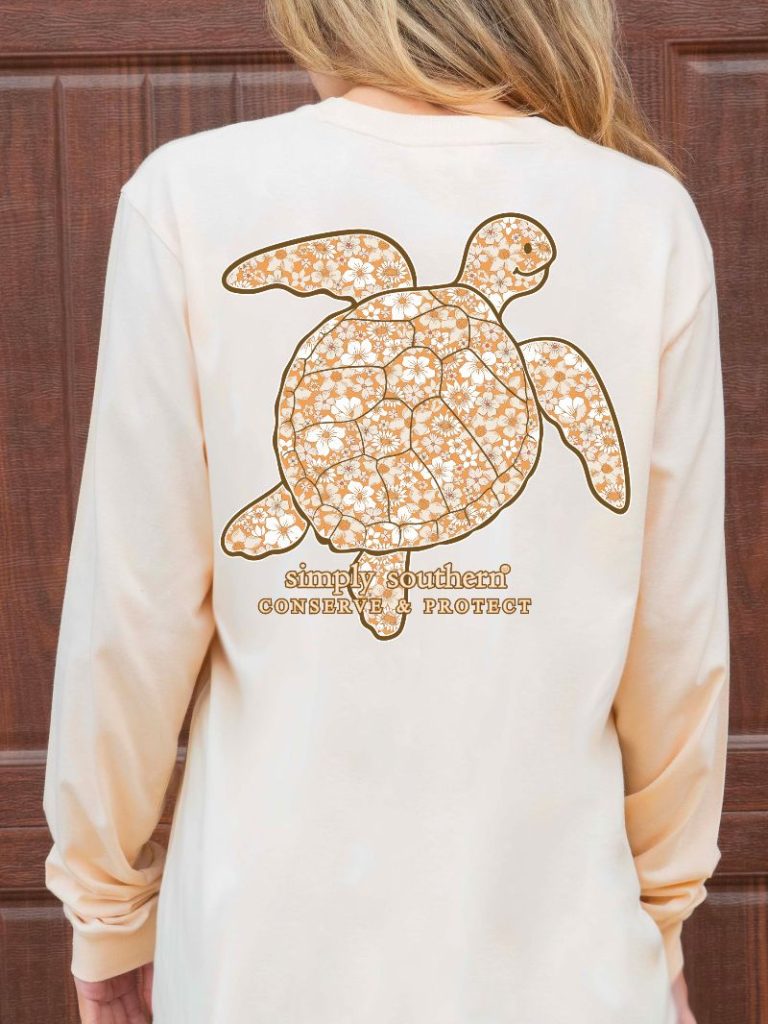 Simply Southern Turtle Tracker Wild Flower Long Sleeve T-Shirt