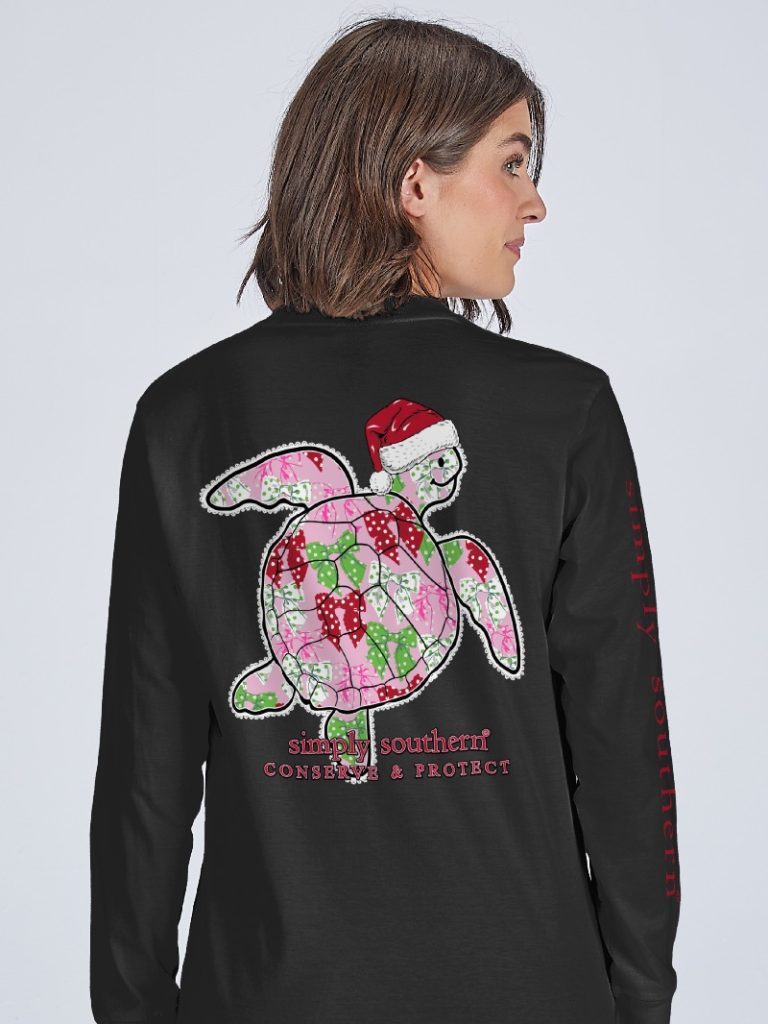 Simply Southern Turtle Tracker Xmas Holiday Long Sleeve T-Shirt