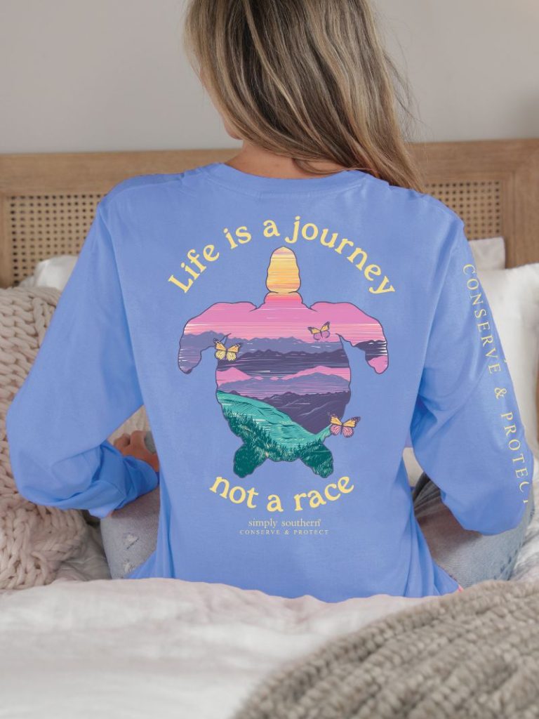 Simply Southern Turtle Tracker Journey Long Sleeve T-Shirt - SimplyCuteTees