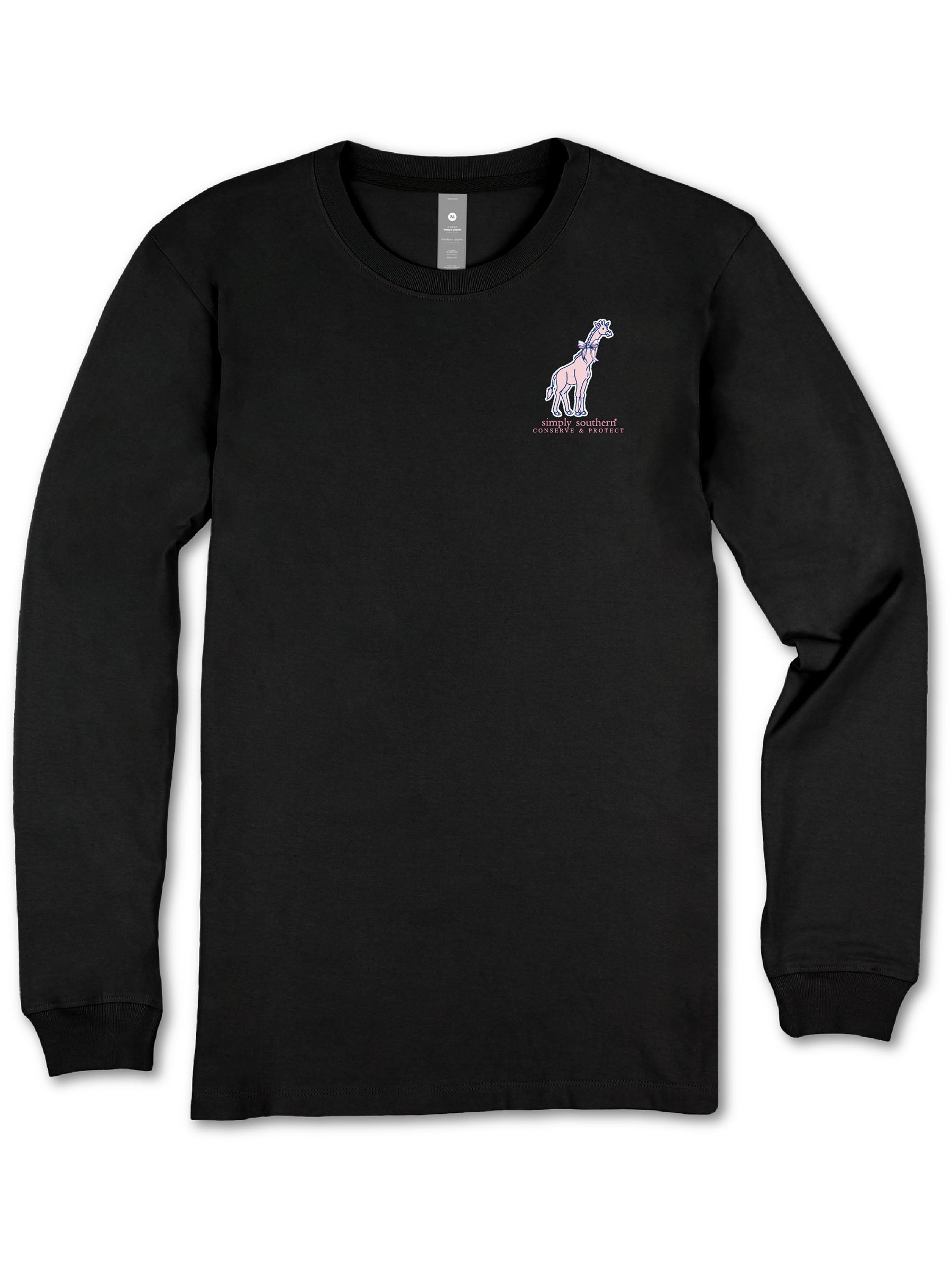 Simply Southern Giraffe Tracker Flowers Long Sleeve T-Shirt