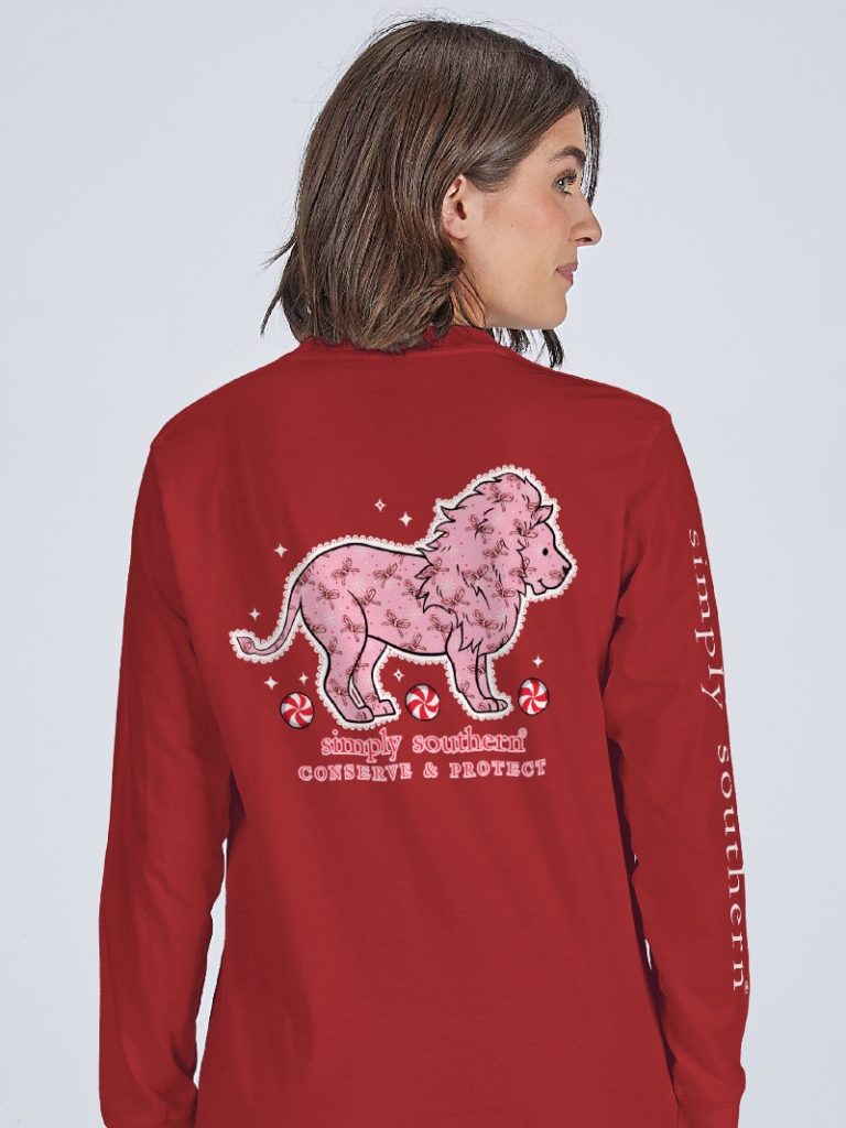 Simply Southern Lion Tracker Candy Holiday Long Sleeve T-Shirt