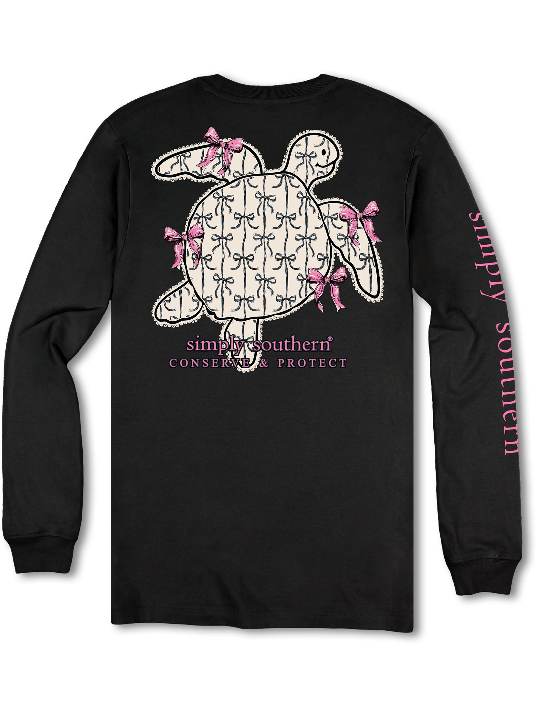 Simply Southern Turtle Tracker Ribbon Long Sleeve T-Shirt - SimplyCuteTees