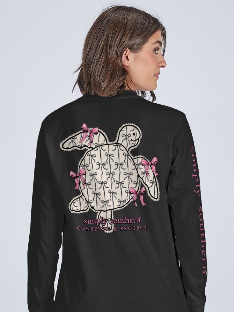Simply Southern Turtle Tracker Ribbon Long Sleeve T-Shirt - SimplyCuteTees