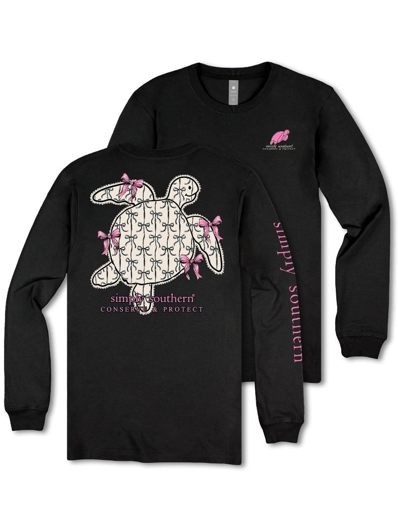 Simply Southern Turtle Tracker Ribbon Long Sleeve T-Shirt - SimplyCuteTees